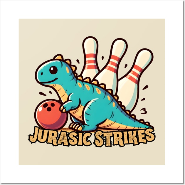 Bowling dinosaur Wall Art by Japanese Fever